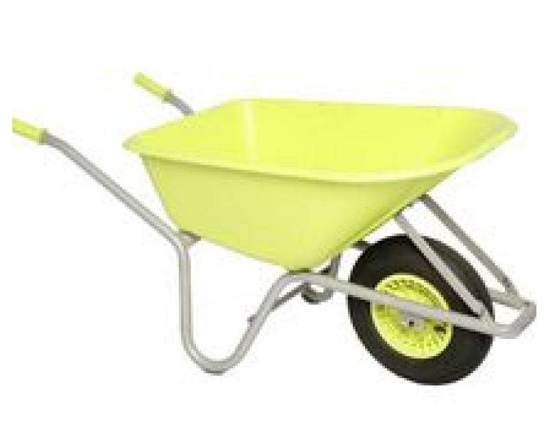 Yellow Steel Heavy duty Wheelbarrow